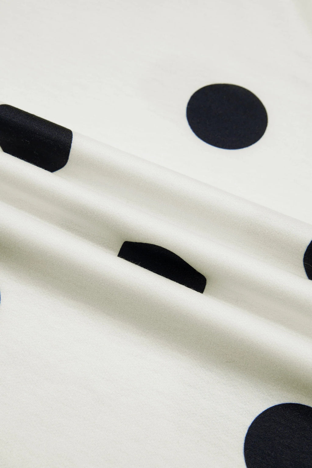 Polka Dot Elastic Waist Wide Leg Pants