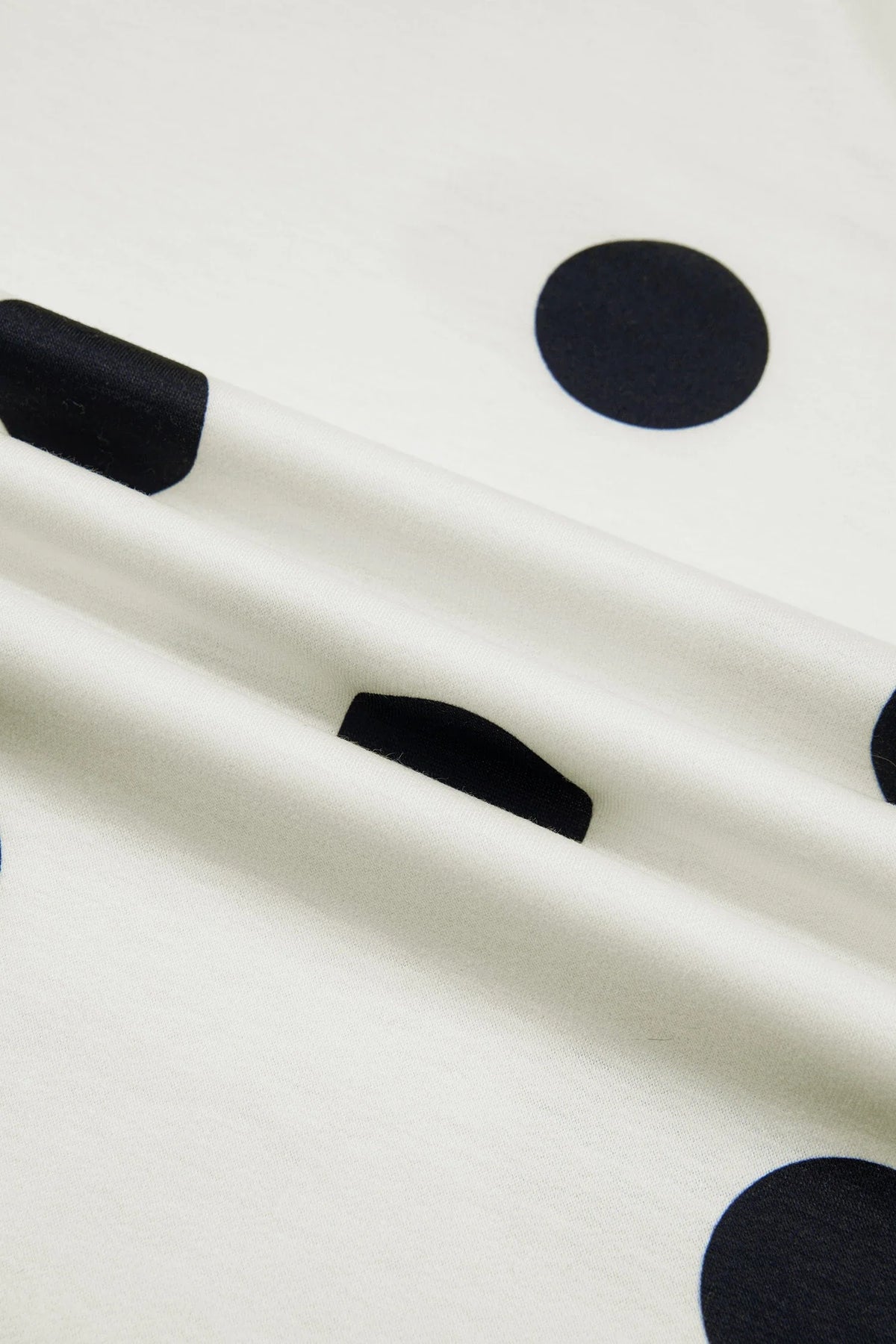 Polka Dot Elastic Waist Wide Leg Pants